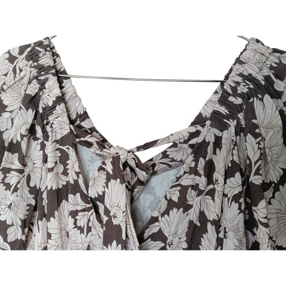 New with Tags Easel Brown Floral Dress V-Neck Small - Picture 11 of 13